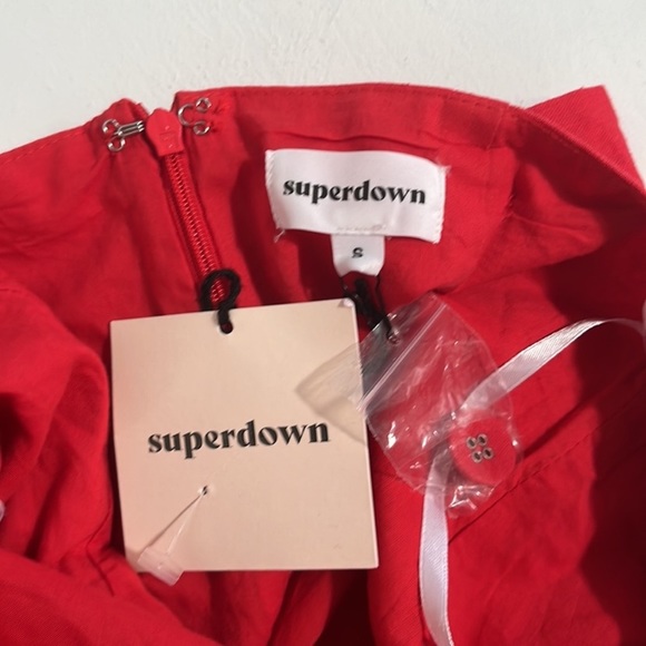 Superdown Saffron Red Sirena Ruffle Sleeve Dress by Revolve Size Small - Picture 6 of 8